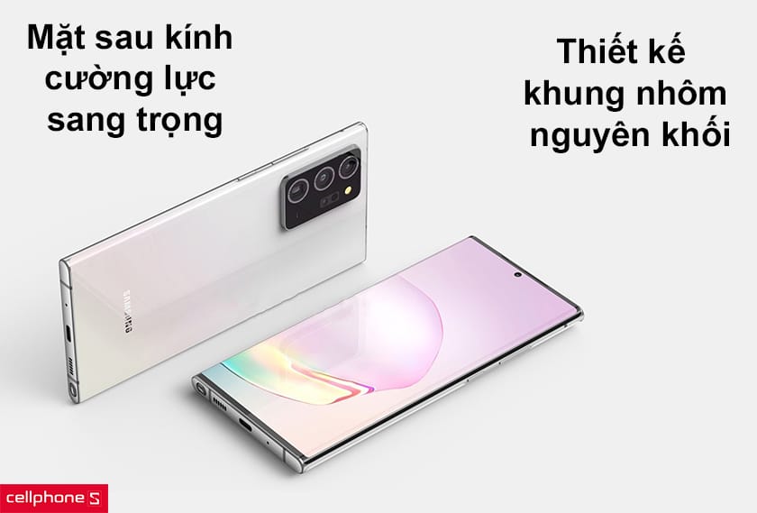Thiết kế khung nhôm nguyên khối, mặt sau kính cường lực sang trọng