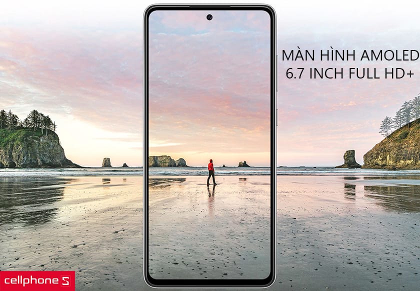 Kích thước nhỏ gọn bóng bẩy, màn hình AMOLED 6.7 inch Full HD+ sắc nét